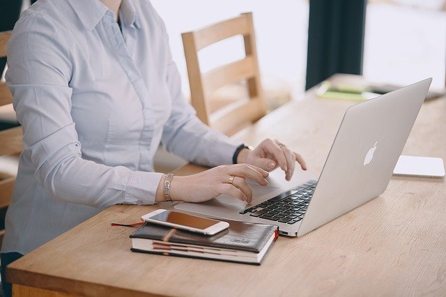 on a laptop